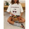 Western Style New Fashion Casual Loose Print round Neck Short sleeve T-shirt Top Printed T-shirt Top