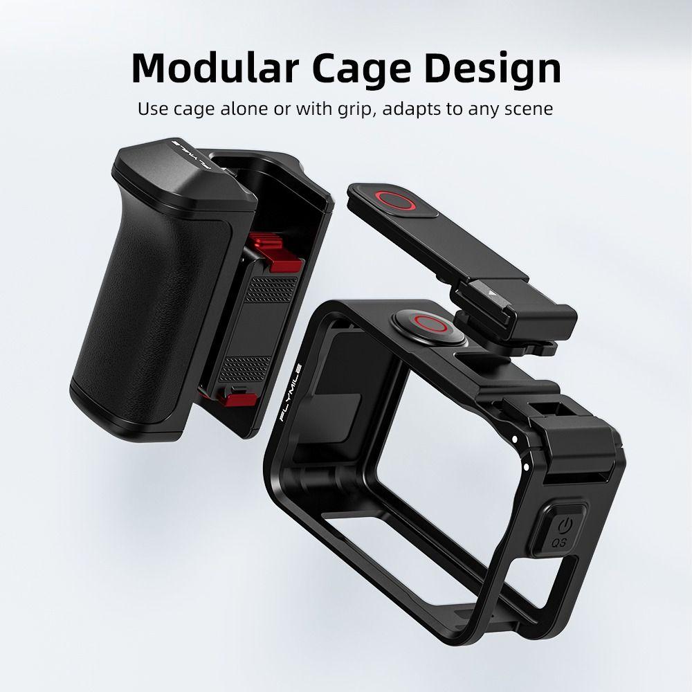 Quick Release Xplorer Grip Kit Handle Shutter Button Plastic Handle Street Grip Holder Frame Lightweight for DJI Osmo Action 6