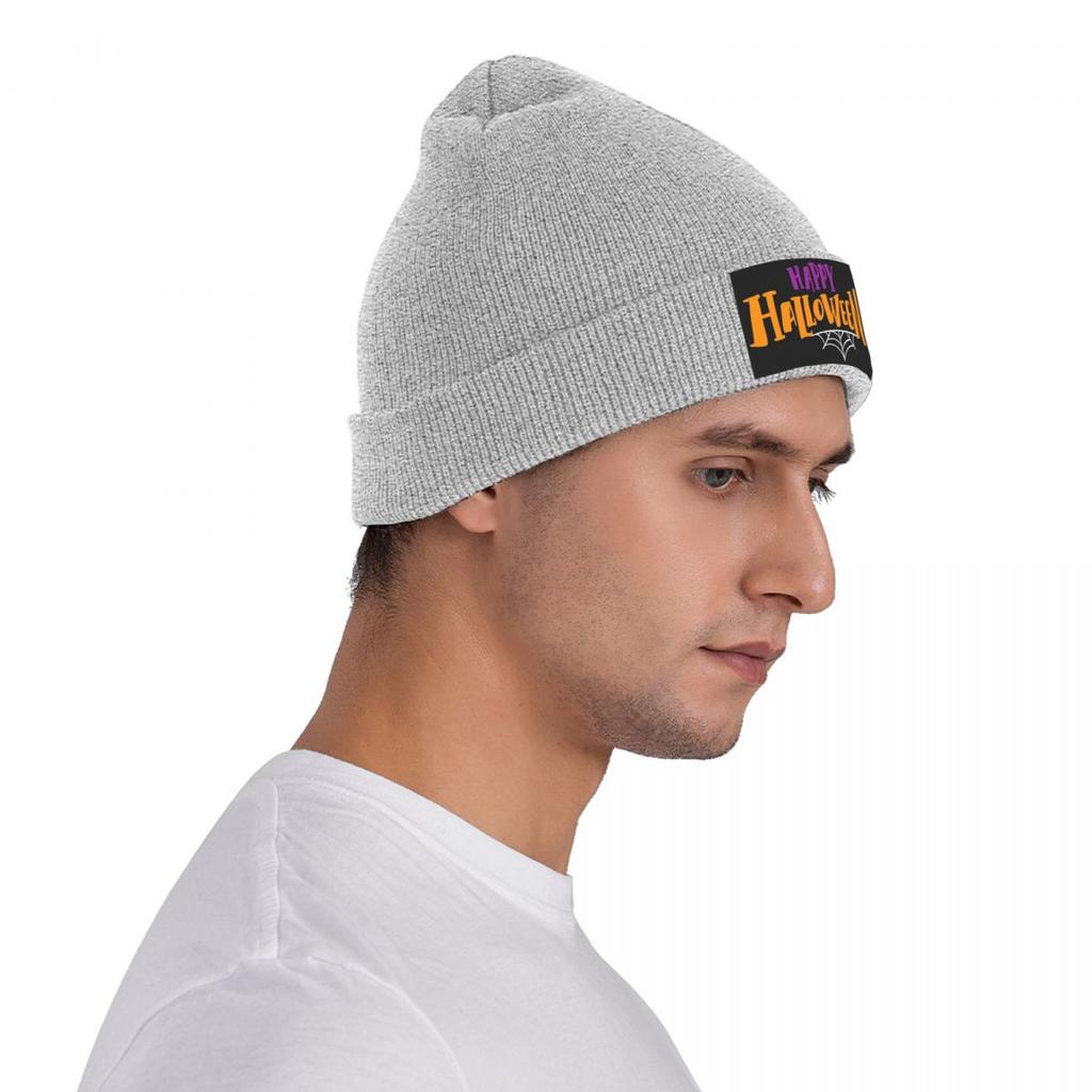 Bonne Fête d'Halloween Bonnet Tricoté Chaud Mode Bonnet Chapeau Automne Hiver Extérieur Bonnets Chapeaux pour Adulte Unisexe