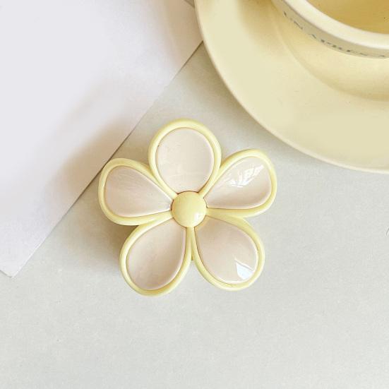 Hair Clip Flower-Shaped Candy Color Hairpin Back Head Hair Claw No Hair Damage Hair Decoration Daily Wear