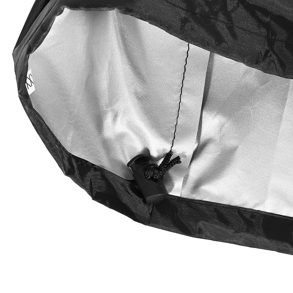  BBQ Gas Grill Cover, Heavy Duty Polyester Watertight Grill Cover for Outdoor Round Shape Gril with PU Coating, Double Sewing and   Tie 