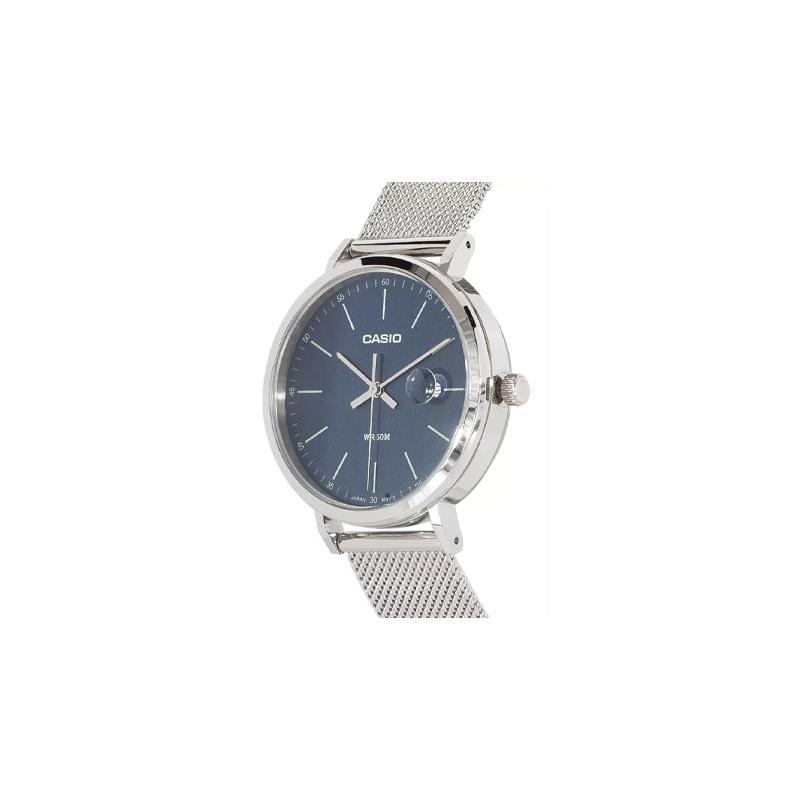 Casio CASIOSTANDARD Series Retro Sports Trend Quartz Movement Stainless Steel Strap Japanese and Korean Watch Men's Watch Blue Dial MTP-E175M-2EVDF