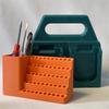 Pegboard Screwdriver Bit Organizer Toolbox with 20 25 50 10 Slots Plastic Storage Case for DIY Professional