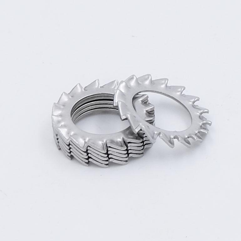 DIN6798A 304 Stainless Steel External Tooth Lock Washer, Anti-slip and Anti-loosening, Sizes M3-M30.