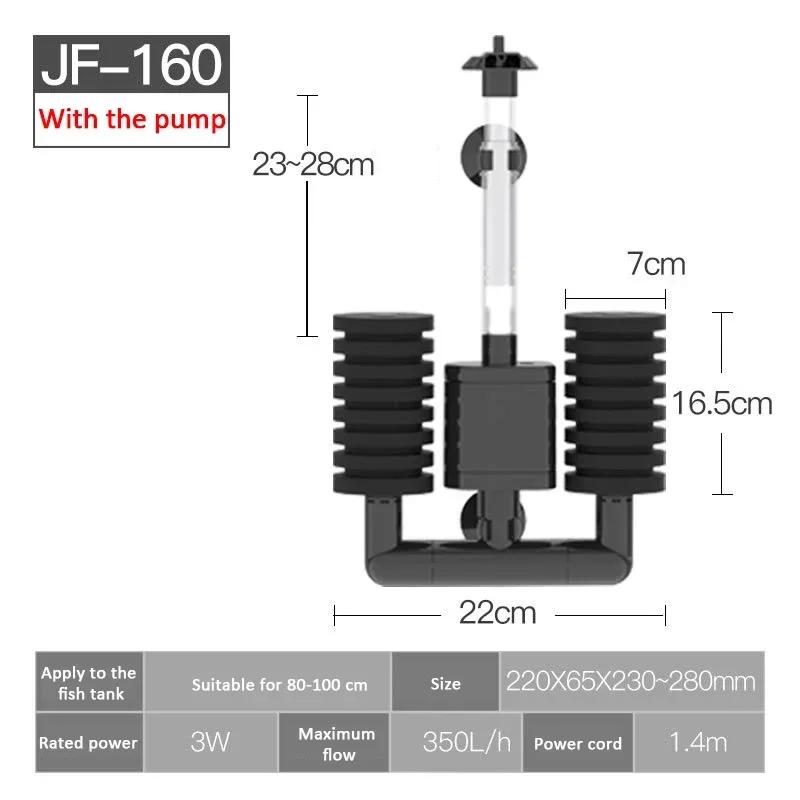 Aquarium Filter for Aquarium Fish Tank Air Pump Skimmer Biochemical Sponge Filter Sponge Clean Water Circulation Fish Farming 3W