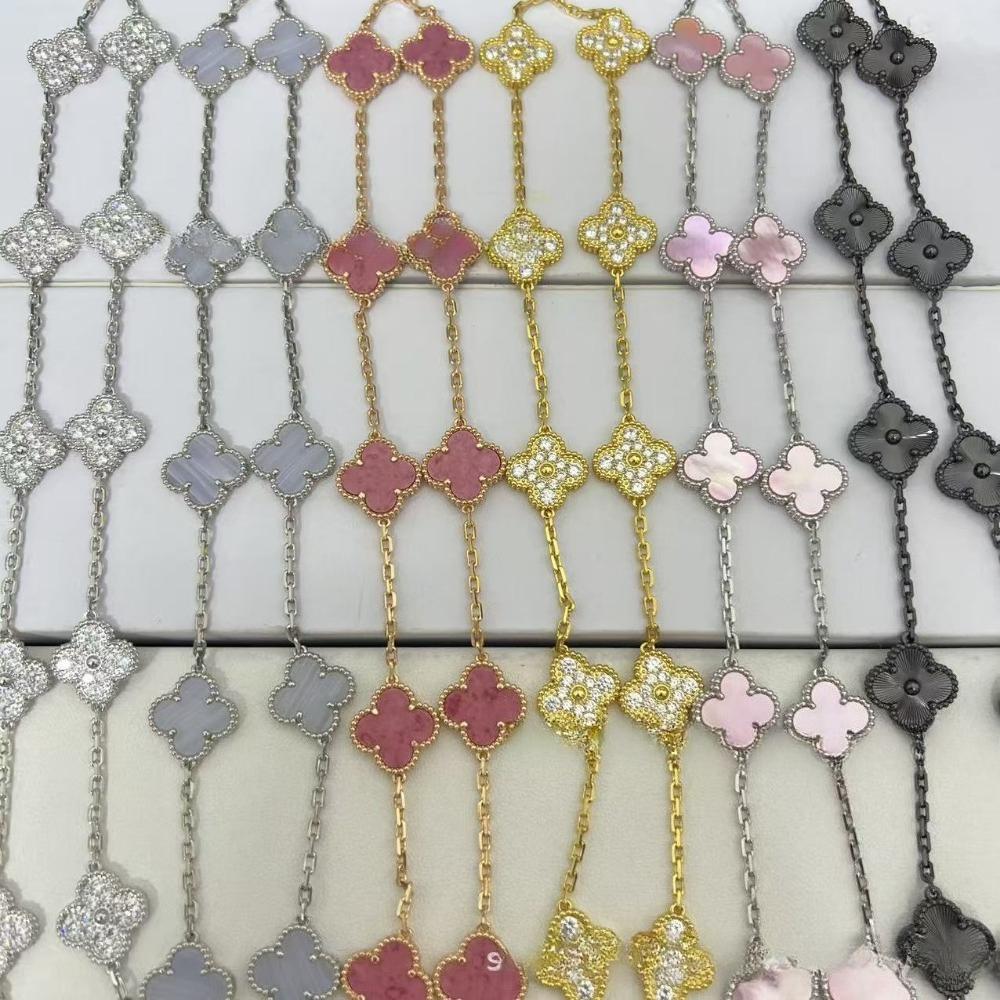Four-leaf Clover Ten-flower Necklace Thin Light Luxury Ins High-end Collarbone Chain
