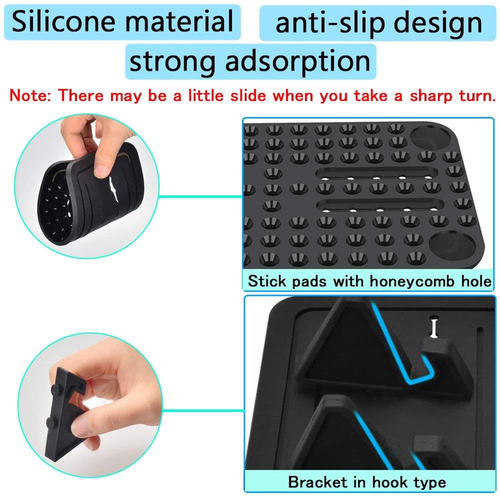 Car Silicone Pads Car Pad Holder Cell Phone Mount Cradle Dock for Smartphones, GPS, Glasses