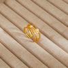 1Pcs Stainless Steel Ring Set with Zirconia, Metal Style Finger Ring, Index Finger Ring