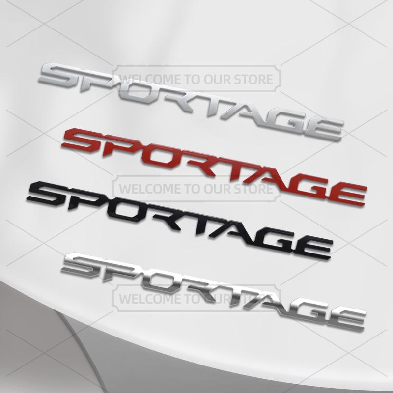 Car 3D Metal For KIA Sportage LX EX SX HEV Hybrid GT Line Body Emblem Badge Decals Auto Tail Sticker Decorative Accessories