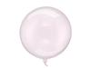 Crystal Bobo Round Balloon, Transparent Pink, 40Cm