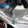 Aromatherapy Auto Rear View Mirror Pendants Tassel Natural Wood Silicone Felt Beads Car Hanging Ornaments Perfume Diffuser