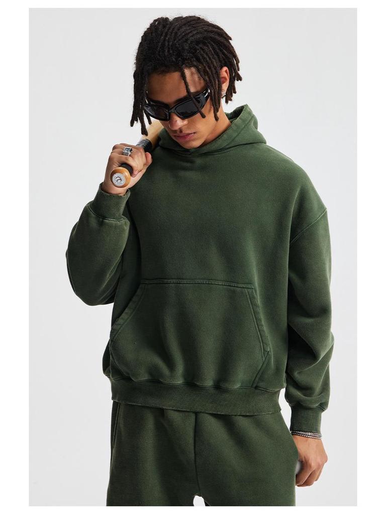 Chain Tide Menswear | 2025 Autumn/Winter Boxy Fit Ripped Distressed Hooded Sweatshirt with Plus Velvet