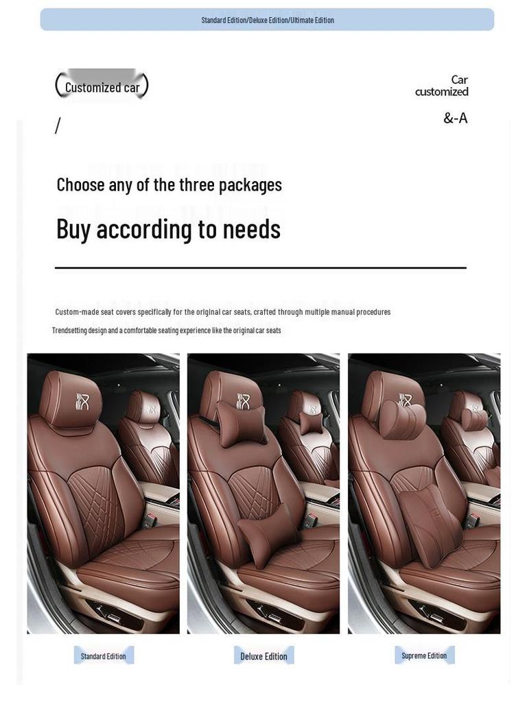 Durable Leather Seat Cover for BYD Han - Suitable for All Seasons, Fits Five Seats