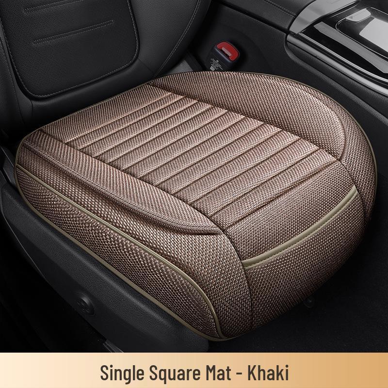 All-Season Cotton & Linen Car Seat Cushion for Sedans, SUVs, Off-Road Vehicles & Trucks - Model YM3
