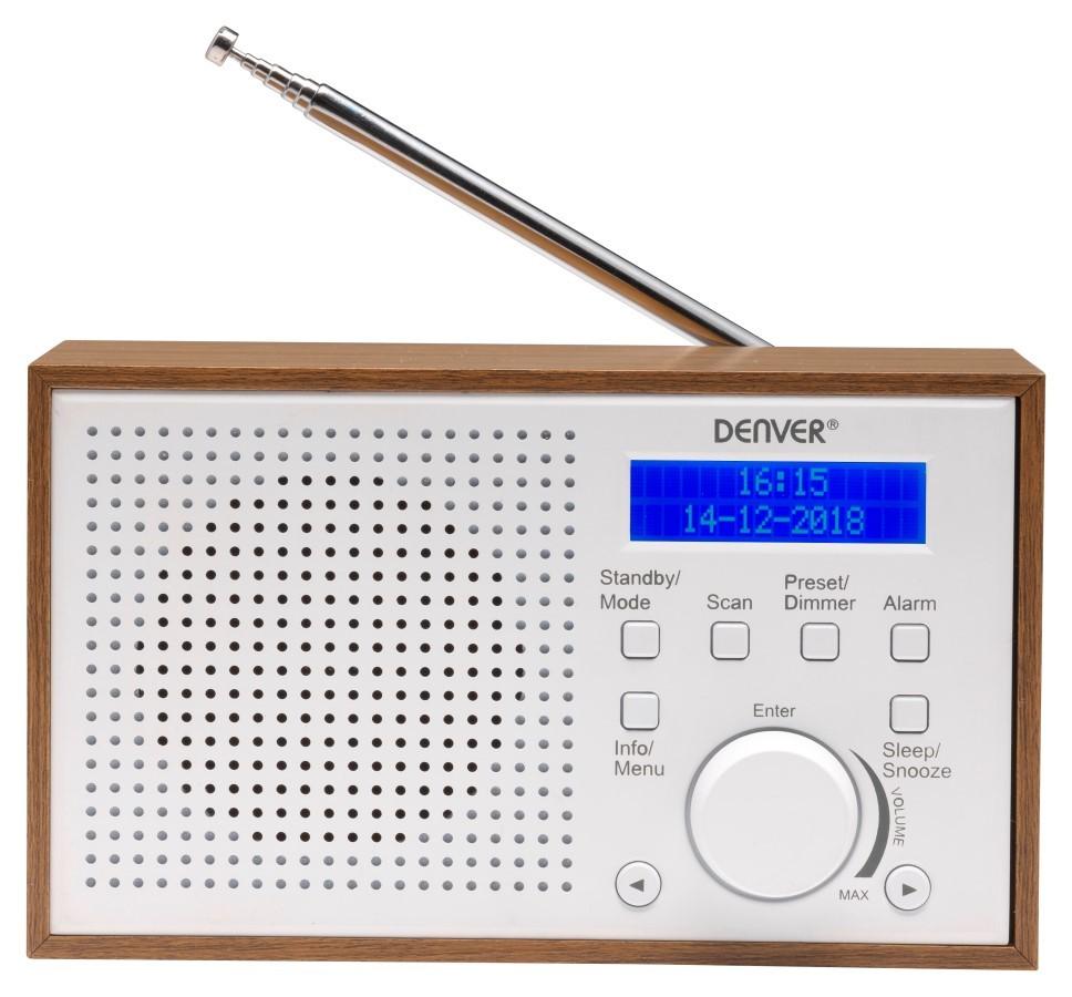 DENVER DAB-46WHITE - DAB+ and FM Digital Radio, Denver