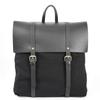 Chair Canvas and Leather Flap Black Leather and Black W32 X H36 X D7cm [Full Tuck] Backpack, Canvas, Size Approx.