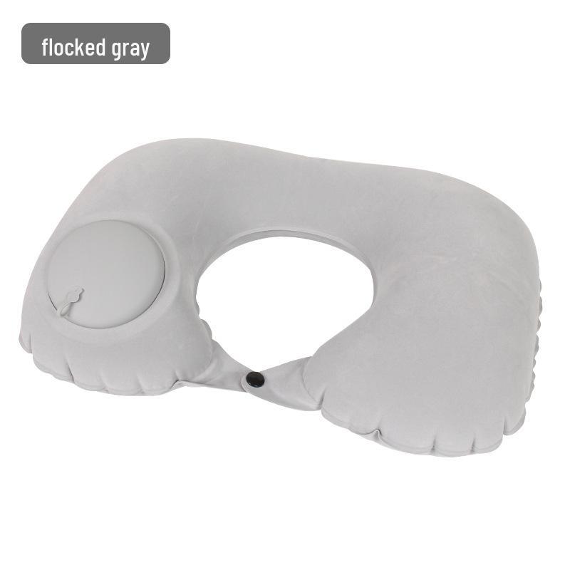 Inflatable U-Shaped Travel Pillow Set: Portable Neck Support for Airplane Journeys
