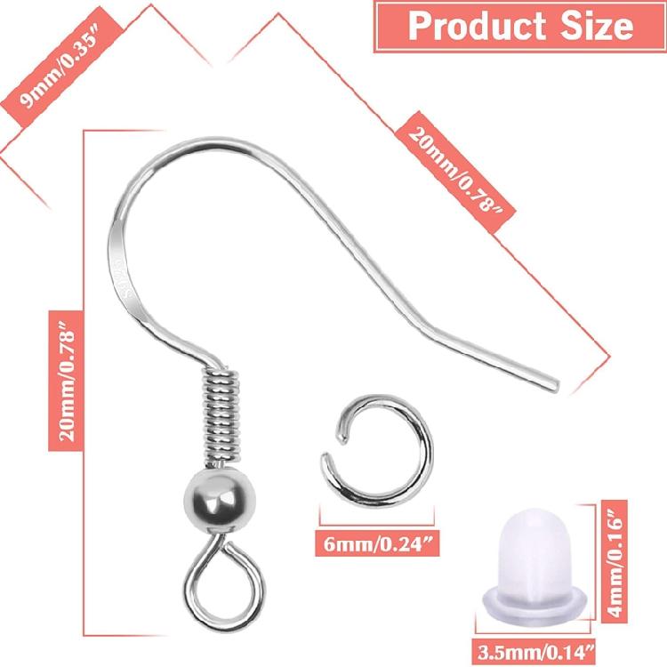 Hypoallergenic Earring Hooks for DIY Jewelry Making,Earring Making Kit,Earring Making Supply for w/ Earring Backs Jump R
