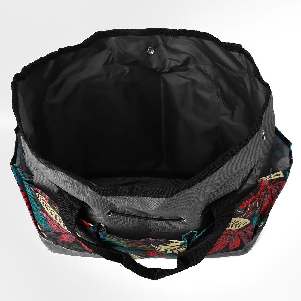 Bolsa de Ferramentas de Jardim Portátil com Combinação de Cores em Poliéster de Mão para Armazenamento ao Ar Livre Cor Cinza Flor