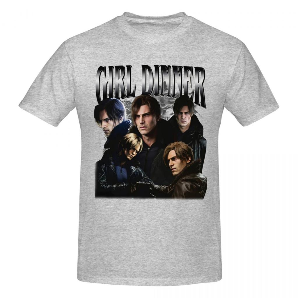Unisex 9 Requiem Leon S Kennedy Girl Dinner Retro T Shirt Streetwear Cotton Tee Shirt