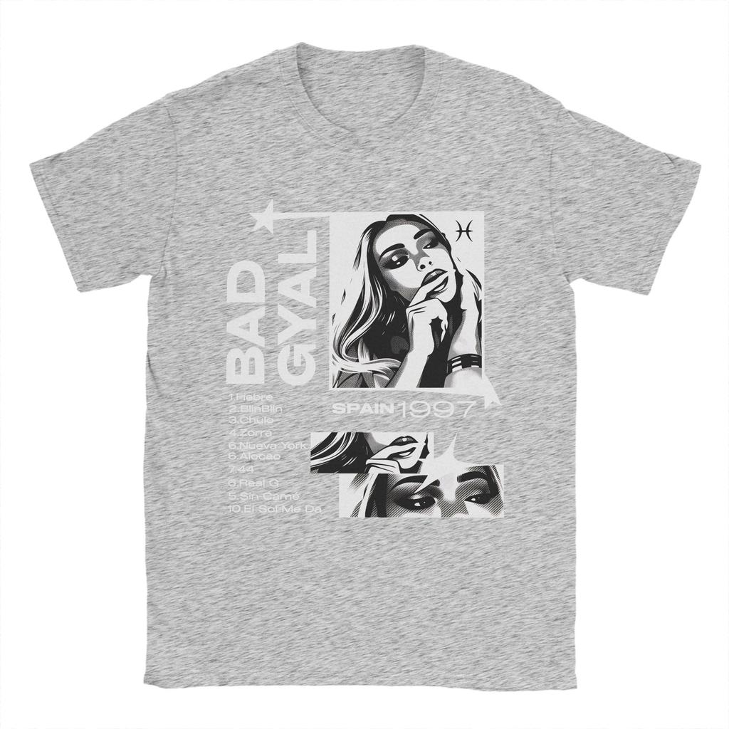 Bad Gyal Real Gyal Album Cotton TShirt For Men Beach  Vintage TShirts Comfortable Trendy Cool Tees Oversize Wholesale Tops