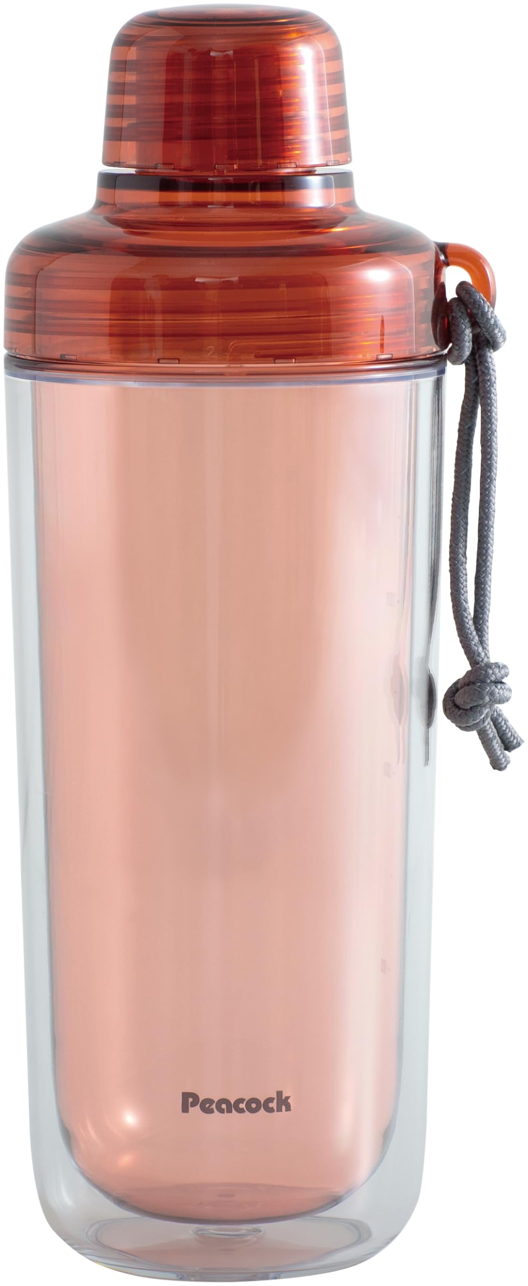 

The-peacock Thermos Industry (The-peacock) Clear Bottle, 480ml, Brick, Water Bottle, Lightweight Shaker Bottle, PPB-50 XR