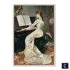 Vintage Girls Play Piano Poster European Figure Canvas Prints Painting Wall Art Picture for Living Room Interior Home Decor