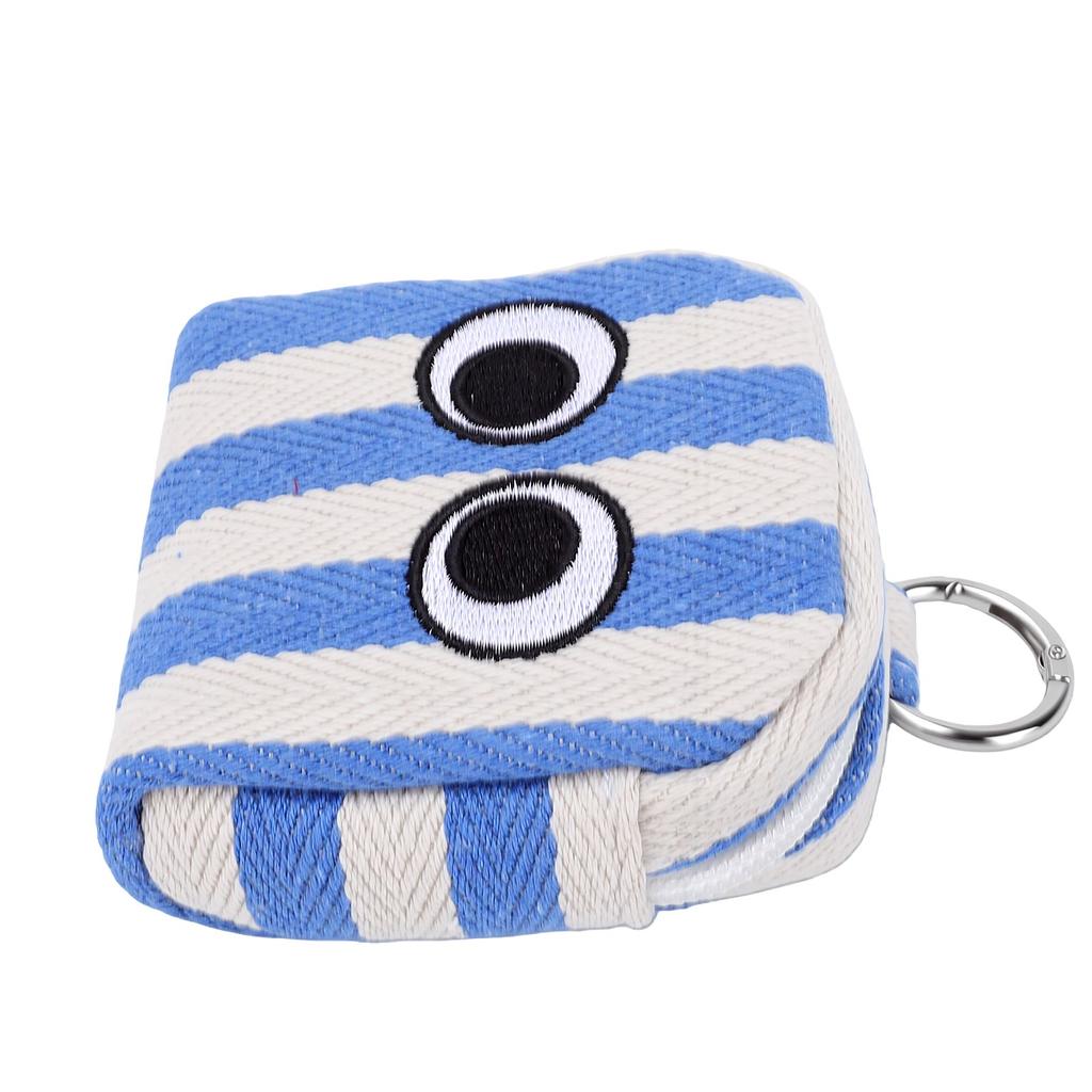 Waist Bag Cute Embroidered Eyes Striped Zippered Portable Waist Storage Pouch