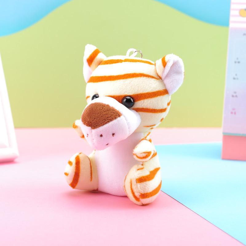 Cute Plush Elephant Lion Tiger Animal Toy Keychain Adorable Bag Accessories