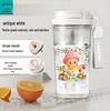 Star People Large Simple Lily Straw Water Cup - High Capacity Plastic Coffee Cup for Girls