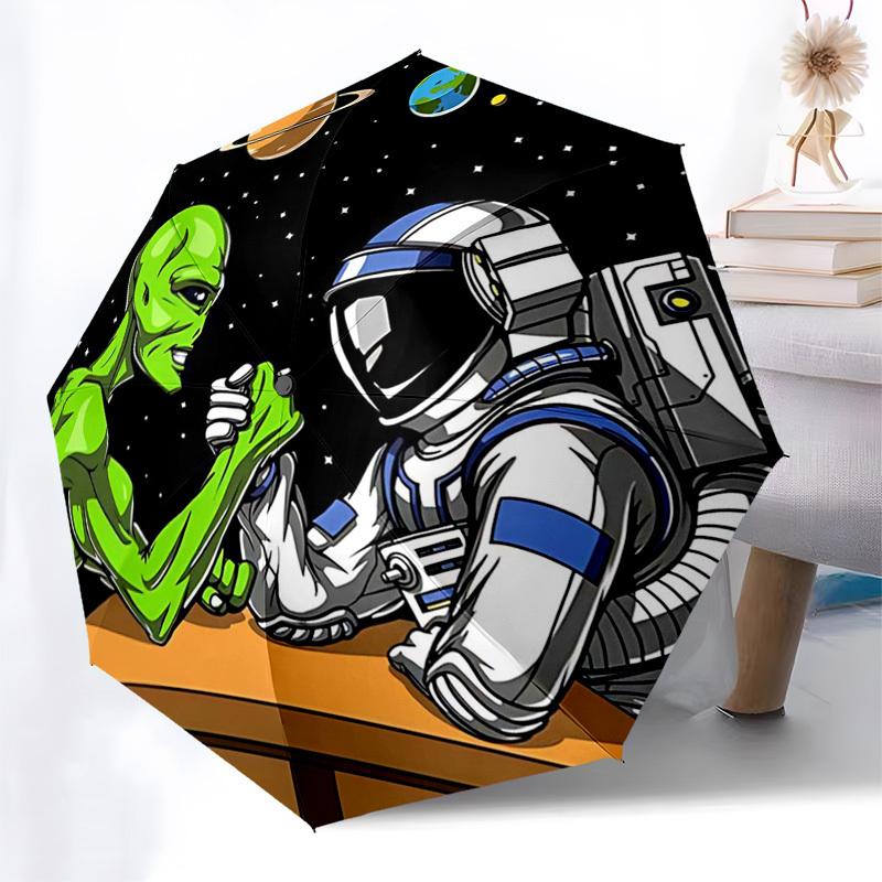

1pc Santa s SurpriseAutomatic Opening Closing Umbrella with Foldable Design, Ideal for Outdoor Adventures & Festive Occasions, Perfect Gift for Fans &