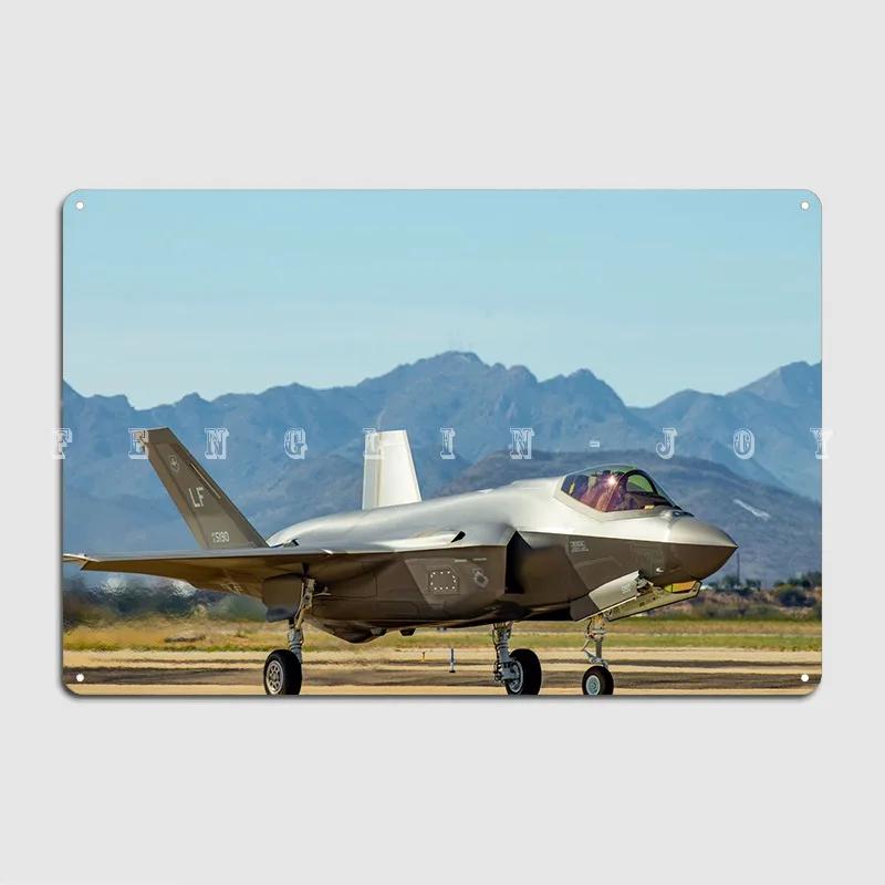 F35 Lightning Ii Poster Metallplakett Bio Vardagsrum Kök Design Vägdekor Plåtskylt Poster