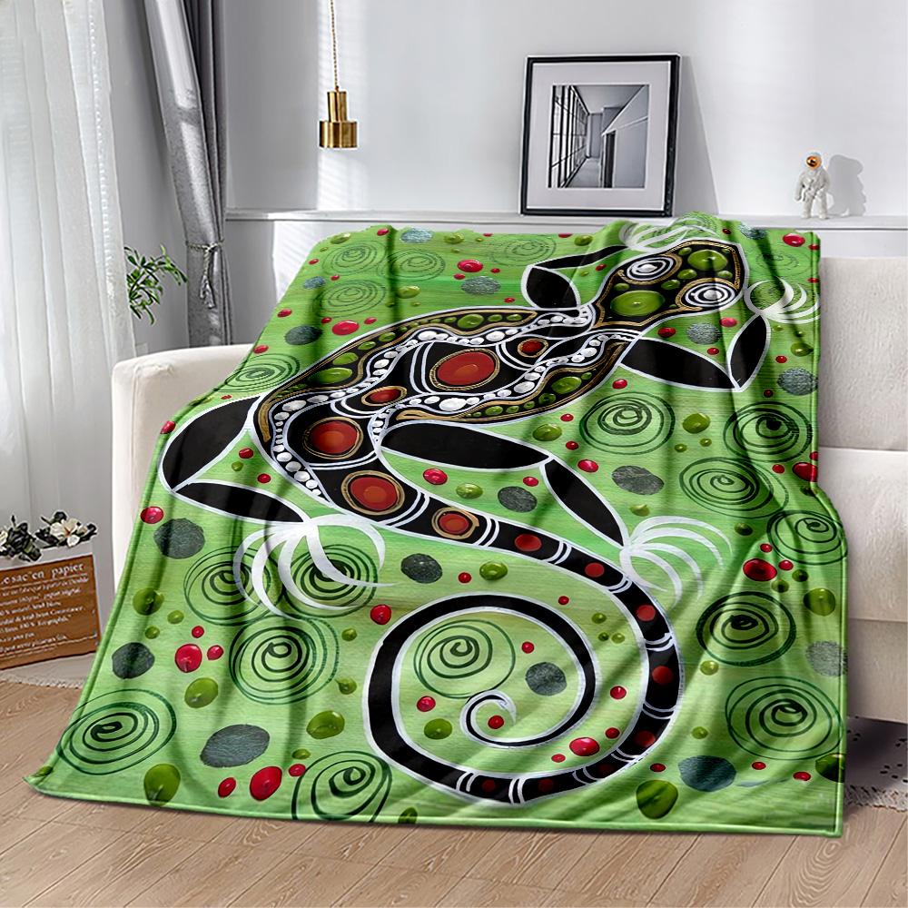 Australian Aboriginal Style 5 Blanket Durable Comfort Perfect for Bedding Bed Picnics All-Season Use Playful Design Gift for Travel Home Birthdays