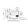 Durable Black With Screws Flip Right Angle Safety Door Lock Door Buckle Home Hardware Gate Bolt
