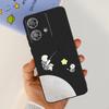 For Motorola Moto Edge 40 Neo 5G Case Black Matte Cases With Pattern Print Soft Liquid Silicone Cover For Motorola Edge40 Fundas
