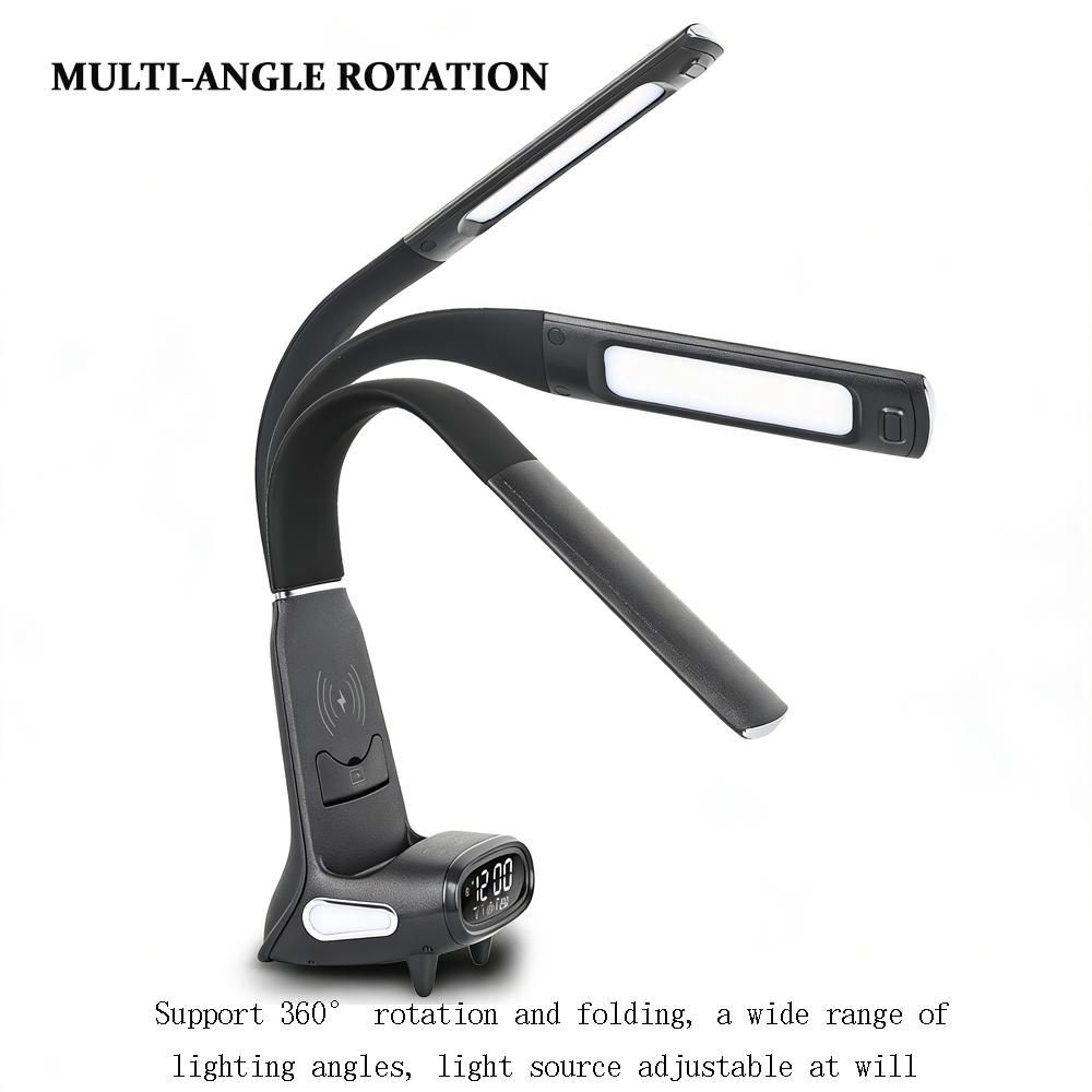 NEWSTYLE 15W Wireless Fast Charging Eye-Care Reading Desk Lamp with Inductive Dimming 5-Colour Temperature Timer LED Table Light