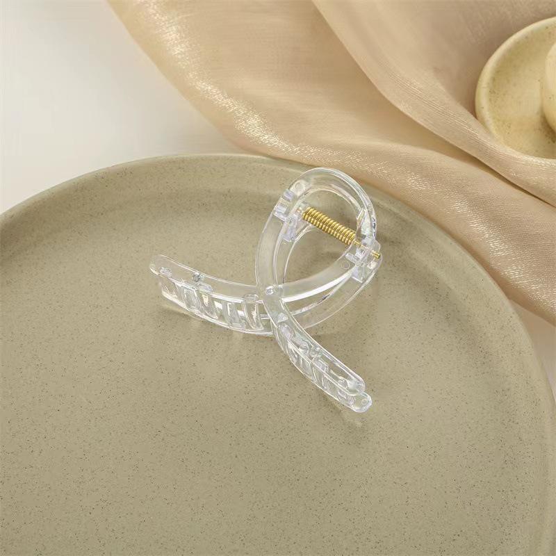 Transparent Handmade Shark Claw Hair Clip for DIY, Back of Head Use, Blank Base Clip