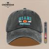 Pc MIAMI EST  FOOTBALL Pattern Trucker Cap Vintage Distressed Printed Baseball Hat Adjustable Size Lightweight Comforta
