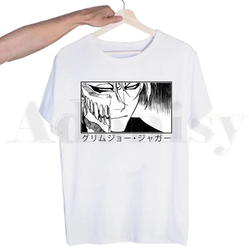 Bleach Anime Kurosaki ichigo Zaraki Kenpachi Tshirts Men Fashion Summer T-shirts Tshirt Top Tees Streetwear Harajuku Funny