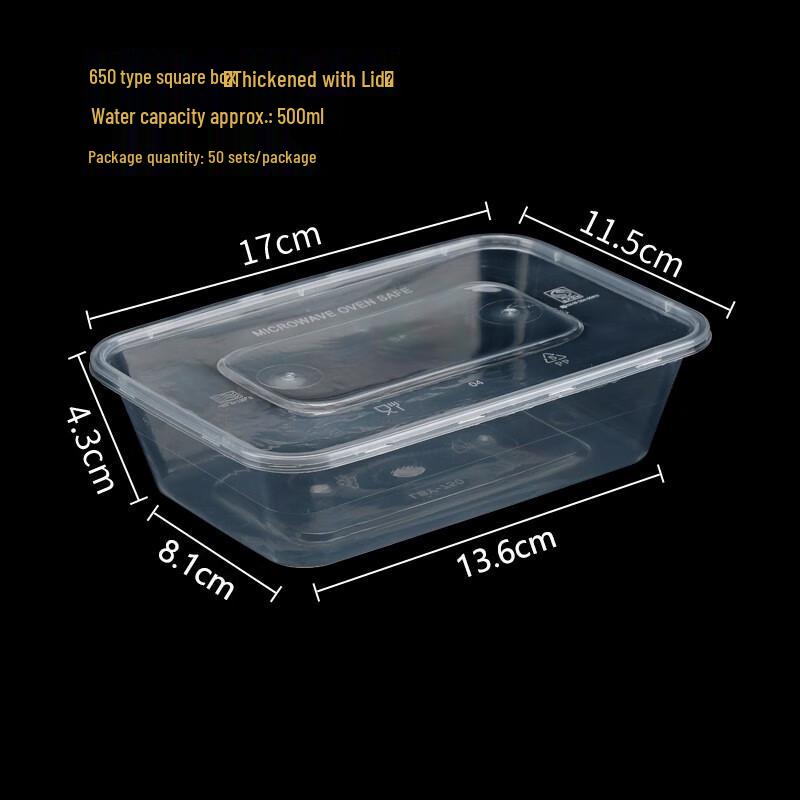 Disposable Square Plastic Food Containers