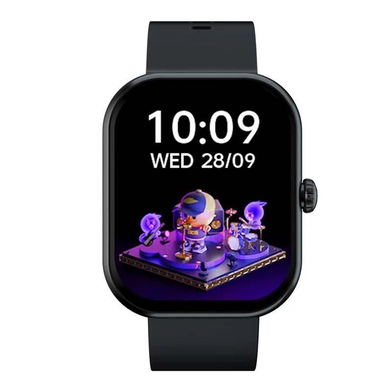 Montre Connectée Cadran Noir 2 Bracelets Silicone Noir Et Kaki Inwatch Ii Black Iconic