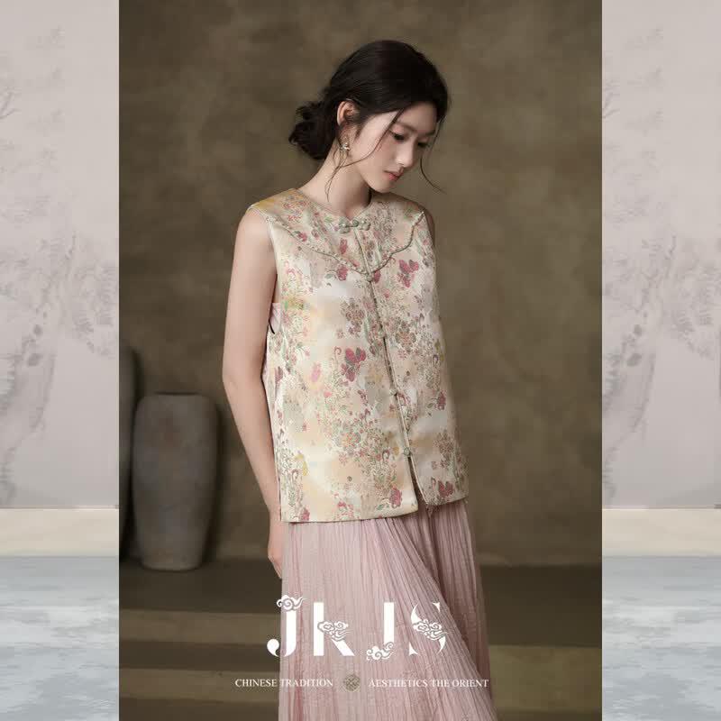 Women s New Chinese Style Jacquard Vest M