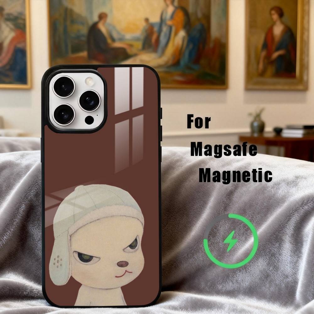 Cute Y-Yoshitomo Nara Phone Case For iPhone 17,16,15,14,13,12,Plus,Pro,Max for Magsafe Magnetic Wireless Charging