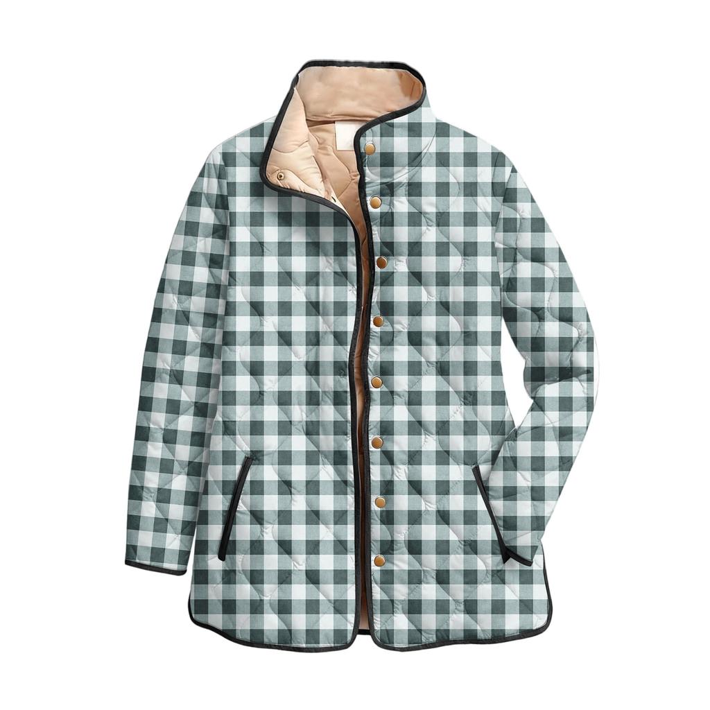 Dámská bavlněná bunda s květinovým potiskem, stojáčkem, plisováním, dlouhým rukávem a zapínáním na knoflíky