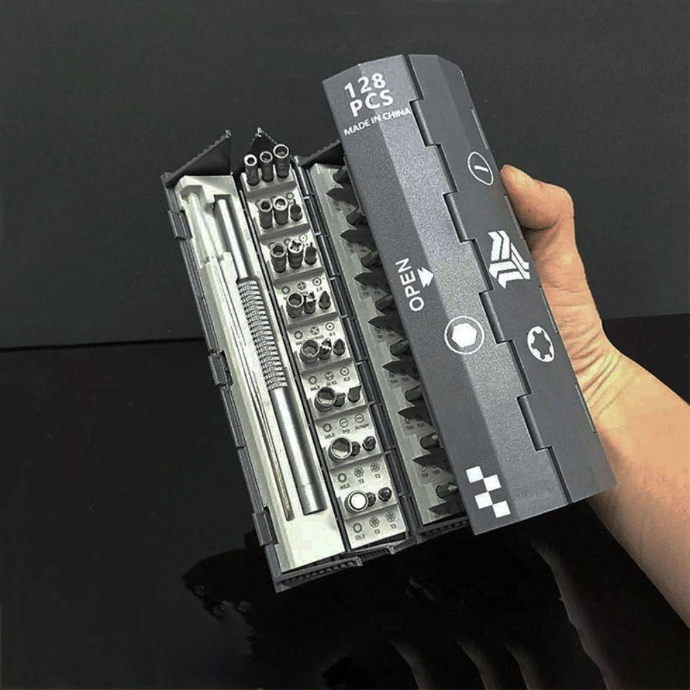 Hexagonal Shaped 128-Piece Screwdriver Set Professional Repair Tool Set  Game Console Repair