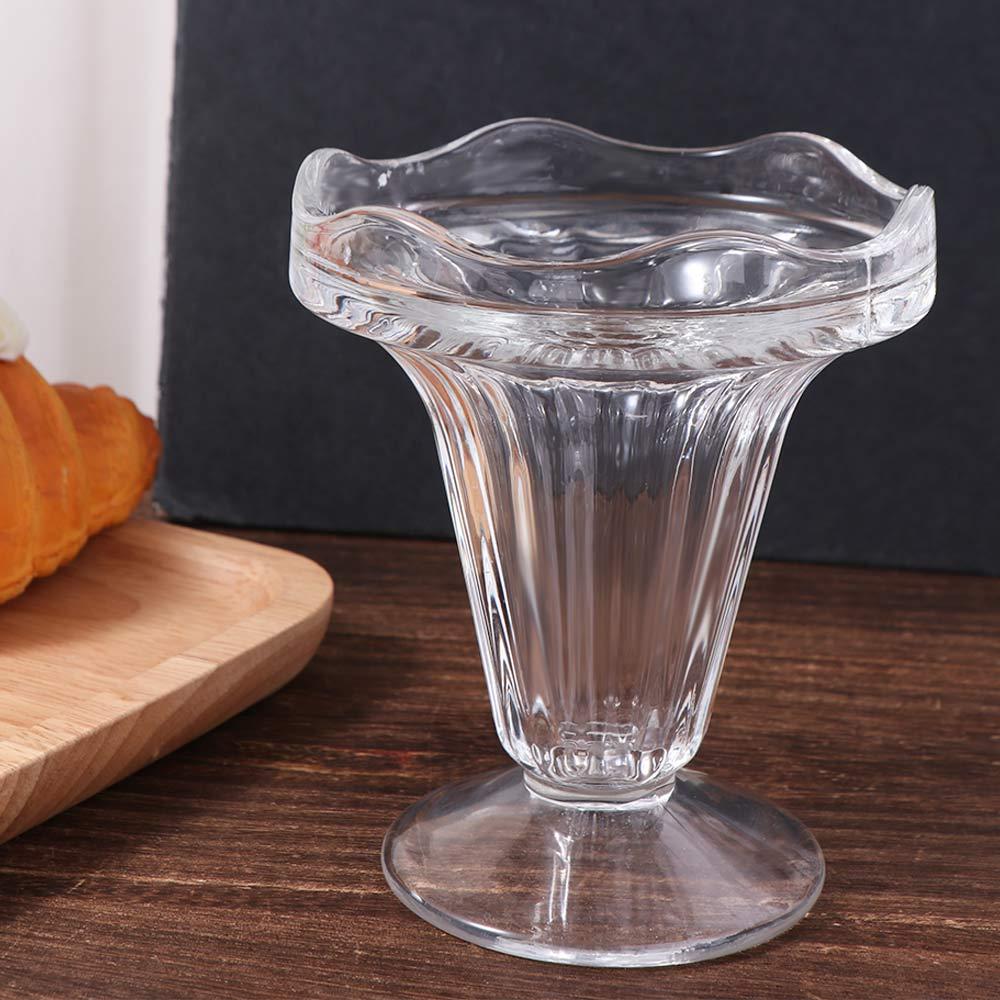 Transparent Ice Cream Cup Elegant Glass Goblet Creative Glass Pudding Cups  Dining Utensils