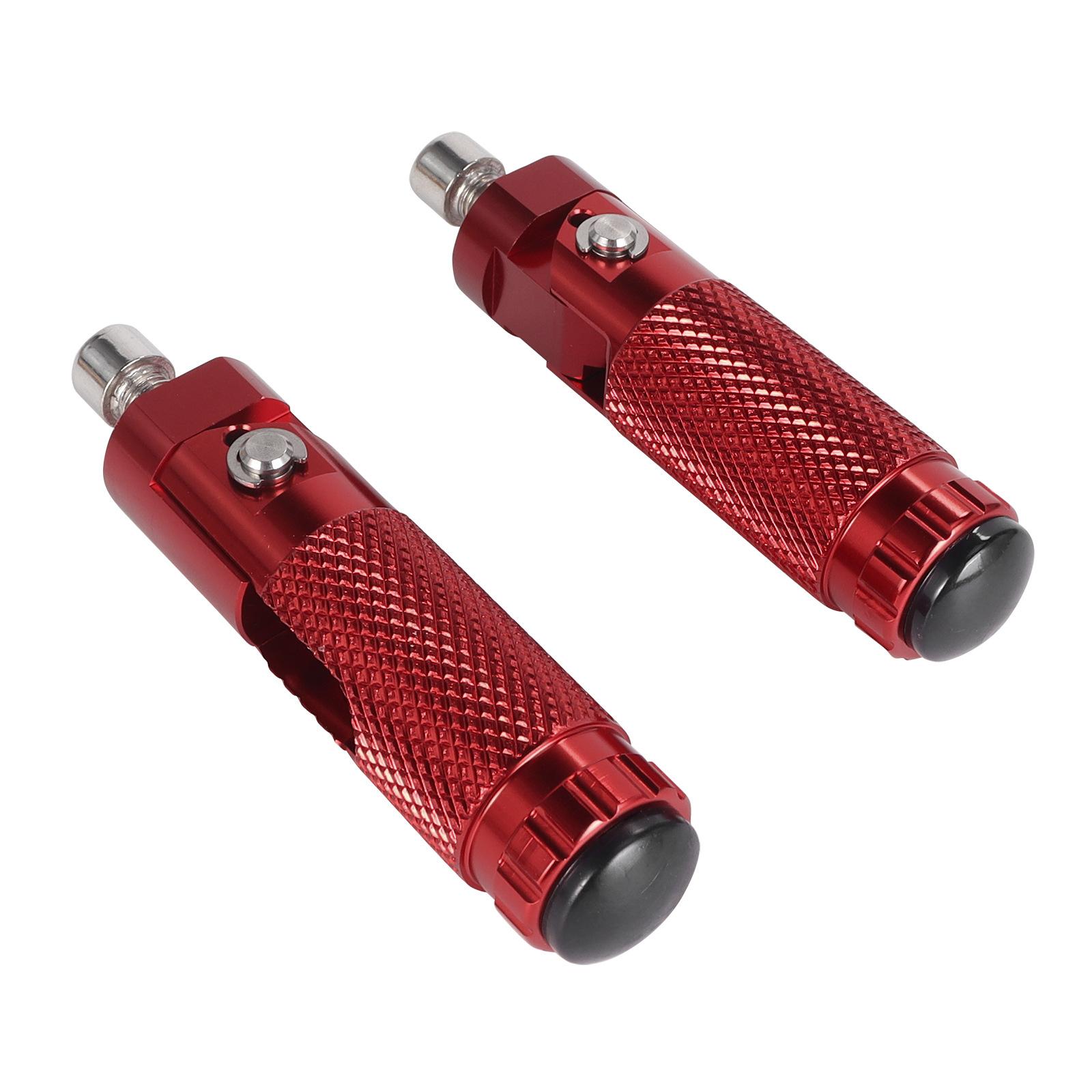

M8 Universal Motorcycle Motor Bike Folding Footrests Footpegs Foot Rests Pegs Rear Pedals Set CNC Aluminum Motorcycle Part красный