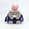 Cute Zootopia cartoon Judy Nick large capacity backpack crossbody bag fluffy flap shoulder bag 0154 CLE