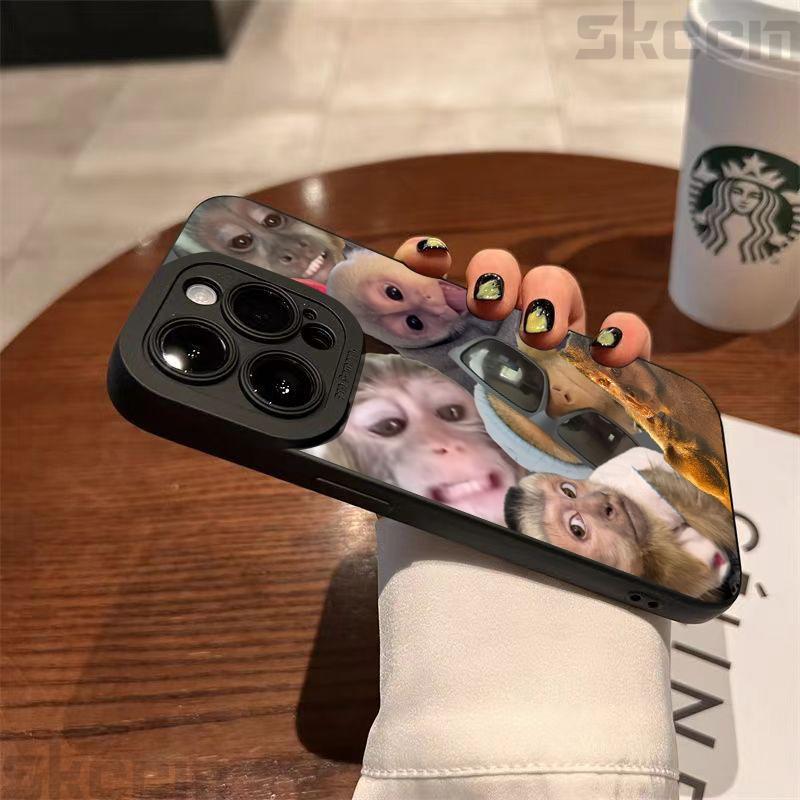 Lustige Kreative Affenmuster Hülle Für Samsung Galaxy S25 S24 Ultra S23 Plus S22 S21 FE S20 A55 A54 A15 A35 Stoßfeste Hülle