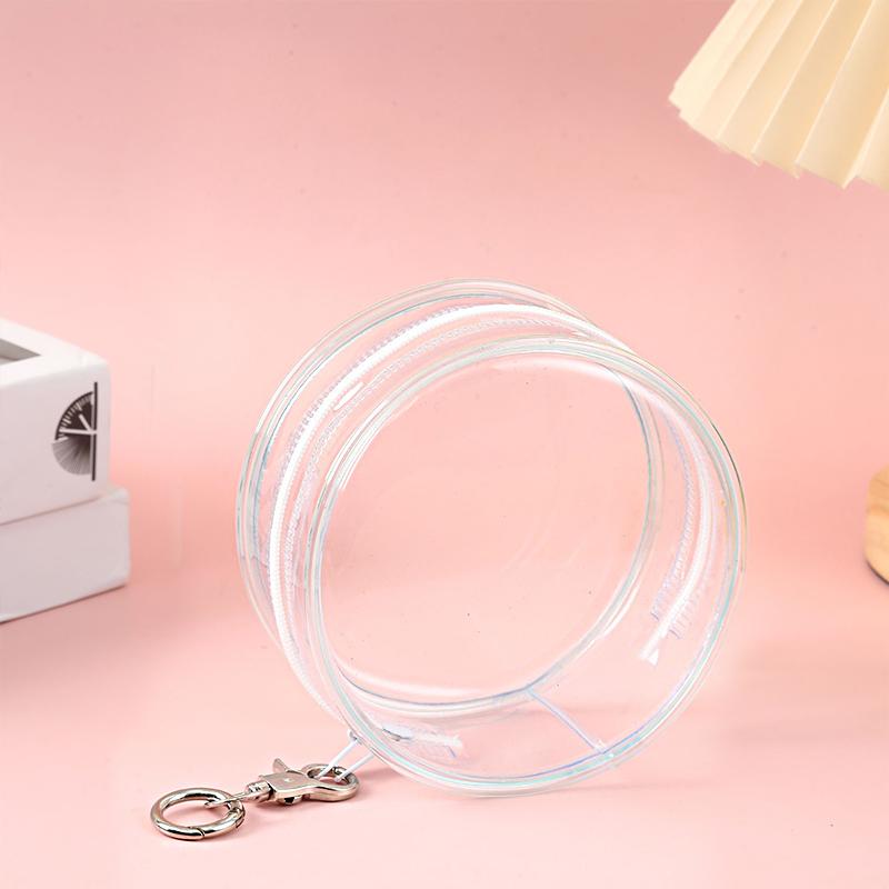 12*12cm Display Portable High Transparency Cute Doll Storage Bag Fashion Accessories Circular Design Pendant 9 Colors